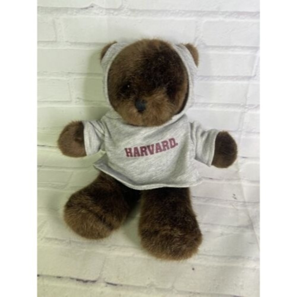 Harvard Collegiate Teddy Bear Plush Stuffed Animal With Hoodie Brown